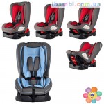 Автокресло детское M 2371 красный с серым, серый с голубым